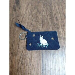 Vera Bradley Winter Forest Zip ID Case Rabbits  Bunny wallet